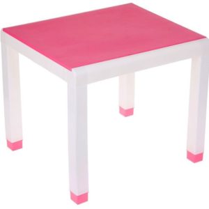 Стол пластиковый, цвет розовый